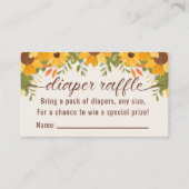 Luier Raffle Herfst Baby shower Behuizing Kaart (Voorkant)