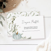 Luier Raffle Herfst Kleine Pompoen Blauw Baby show Informatiekaartje