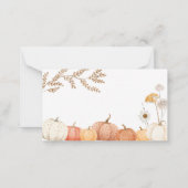 Luier Raffle Herfst Pompoen Baby shower Notitiekaartje (Achterkant)