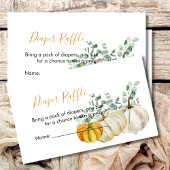 Luier Raffle Herfst pompoen Sinaasappel groen Informatiekaartje