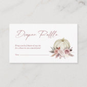 Luier Raffle Herfst Roze Kleine Pompoen Baby showe Informatiekaartje (Voorkant)