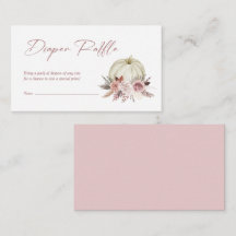 Luier Raffle Herfst Roze Kleine Pompoen Baby showe