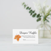 Luier Raffle Herfst Sinaasappel Rustieke Bruine bl Informatiekaartje (Staand voorkant)