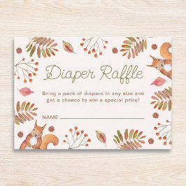 Luier Raffle Herfst Theme Baby shower Informatiekaartje