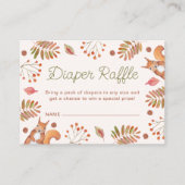 Luier Raffle Herfst Theme Baby shower Informatiekaartje (Voorkant)