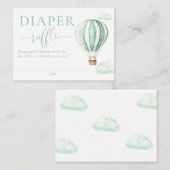 Luier Raffle Hete Luchtballon Baby shower Informatiekaartje (Voorkant / Achterkant)