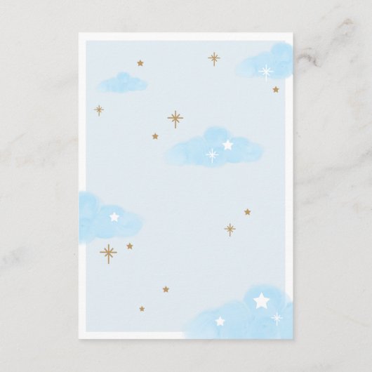 Luier Raffle Hete Luchtballon Teddy Bear Blauw Informatiekaartje (Achterkant)