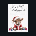 Luier Raffle Highland Koe Christmas Santa Baby Informatiekaartje<br><div class="desc">Dit ontwerp kan op het gebied worden gepersonaliseerd dat door de foto en/of tekst te veranderen wordt verstrekt. Of het kan worden aangepast door te klikken deze Sjabloon personaliseert en dan de klik te kiezen om verdere optie aan te passen en de kleur van de achtergrond te schrappen of te...</div>
