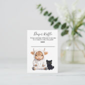 Luier Raffle Highland Koe Halloween Ghost Boo Informatiekaartje (Staand voorkant)