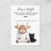 Luier Raffle Highland Koe Halloween Ghost Boo Informatiekaartje (Voorkant)