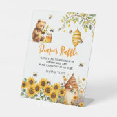 Luier Raffle Honey Bee Baby shower Reclamebord Met Voetstuk (Voorkant)