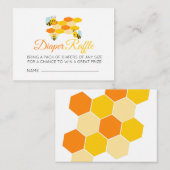 Luier Raffle Honing Bijen Baby shower Informatiekaartje (Voorkant / Achterkant)