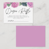 Luier Raffle Hydrangea Het is een meisje Baby show Informatiekaartje (Voorkant / Achterkant)