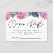 Luier Raffle Hydrangea Het is een meisje Baby show Informatiekaartje (Voorkant)