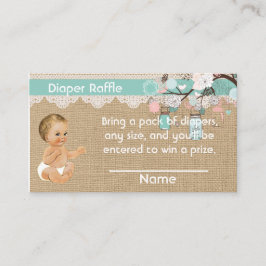 Luier Raffle Insert  baby en metselaar potten Informatiekaartje