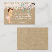 Luier Raffle Insert met Baby Informatiekaartje (Voorkant / Achterkant)