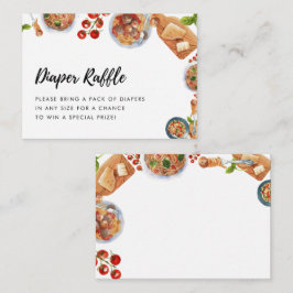 Luier Raffle Italiaans Little Meatball Baby shower Informatiekaartje