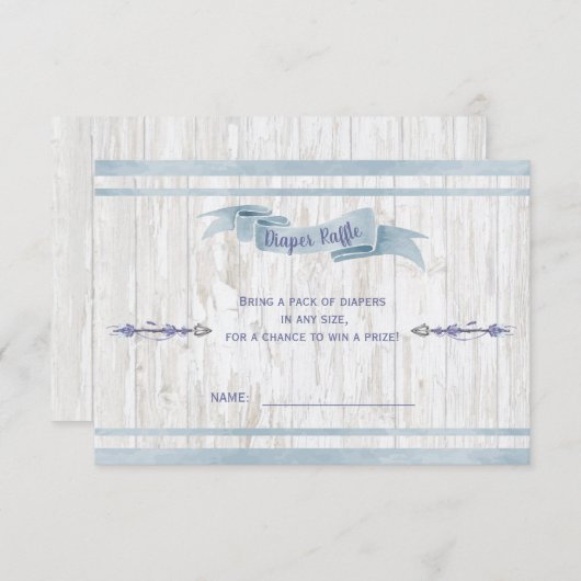 Luier Raffle Jongen Baby Blauwe Boho Pijlen Informatiekaartje (Voorkant / Achterkant)