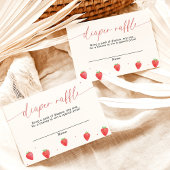 Luier Raffle Kaart, aardbei Baby shower Kaart