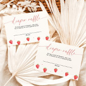 Luier Raffle Kaart, aardbei Baby shower Kaart