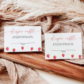 Luier Raffle Kaart, aardbei Baby shower Kaart