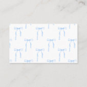 Luier Raffle Kaart Blue Bow Visitekaartje (Achterkant)