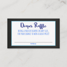 Luier Raffle Kaart Boy Blue Ombre Baby shower