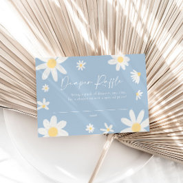 Luier Raffle Kaart Daisy Dusty Blue Notitiekaartje