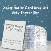 Luier Raffle Kaart Drop Off Baby shower teken Reclamebord Met Voetstuk