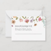Luier Raffle Kaart Floral Notitiekaartje (Voorkant)