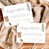 Luier Raffle Kaart | Sage Green Boy Baby shower