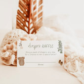 Luier Raffle Kaart, Sage Groen Neutraal Baby showe Informatiekaartje