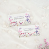 Luier Raffle Kaart Vlinder Bloemen Notitiekaartje