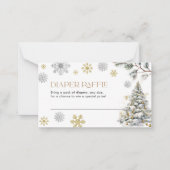Luier Raffle Kaart Winter Wonderland Notitiekaartje (Voorkant)