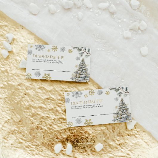 Luier Raffle Kaart Winter Wonderland Notitiekaartje
