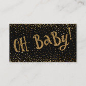 Luier Raffle Kaarten met Gouden Glitter Accents (Achterkant)