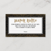 Luier Raffle Kaarten met Gouden Glitter Accents (Voorkant)