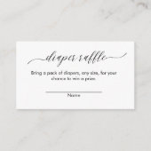 Luier Raffle Kaarten Modern Minimalistisch Eenvoud (Voorkant)