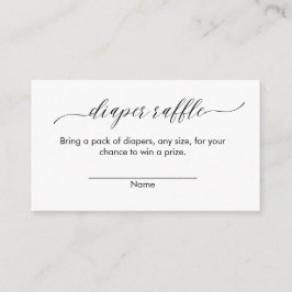 Luier Raffle Kaarten Modern Minimalistisch Eenvoud