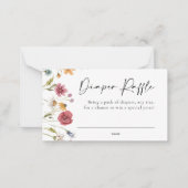 Luier Raffle Kaarten voor Baby shower Notitiekaartje (Voorkant)