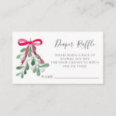 Luier Raffle Kerst Baby shower Informatiekaartje (Voorkant)