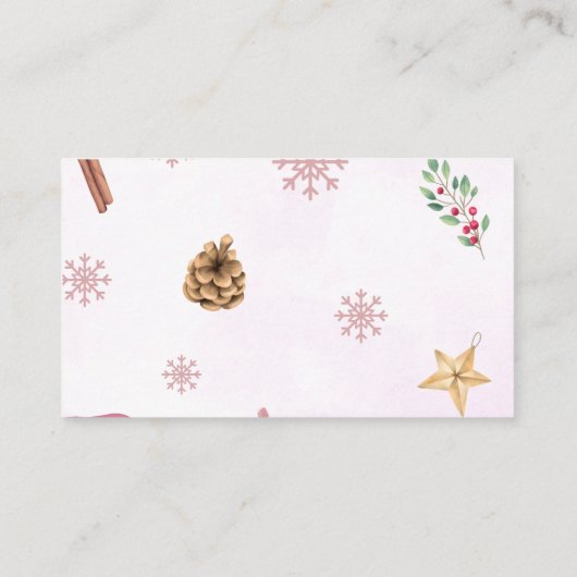 Luier Raffle Kerstmis Santa Cookies Informatiekaartje (Achterkant)