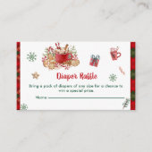 Luier Raffle Kerstmis Santa Cookies Informatiekaartje (Voorkant)