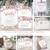 Luier Raffle Kerstmis Santa Roze Baby shower Informatiekaartje