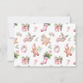 Luier Raffle Kerstmis Santa Roze Baby shower Kaart (Achterkant)