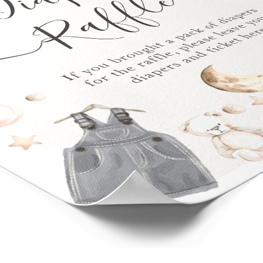 Luier Raffle Kleding Boho Geslacht Onthullen Poster (Hoek)