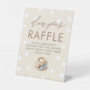 Luier Raffle Koffie Baby Shower Tafelbord Reclamebord Met Voetstuk