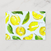 Luier Raffle Lemon Retro Baby shower Informatiekaartje (Achterkant)