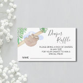 Luier Raffle Leuke luiaard Jongen Baby shower Informatiekaartje