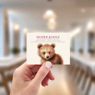 Luier Raffle Lightning Bolt Cub Baby shower Informatiekaartje